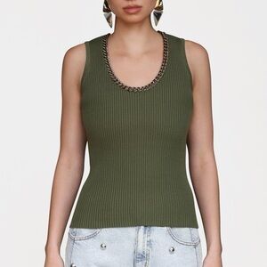 AVEC LES FILLES CHAIN KNIT TANK TOP